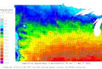 North Dakota USA base 32 degree-days to date