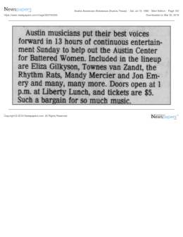 1986-07-20  Liberty Lunch-Austin-TX