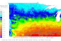 North Dakota USA base 32 degree-days to date