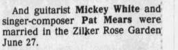 1982-06-27  Zilker Rose Garden Mickey White and Pat Mears married