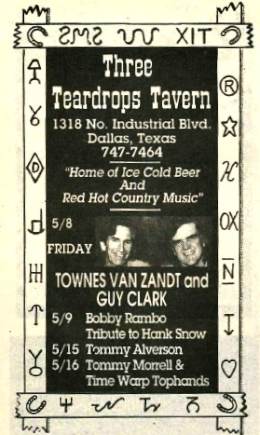 1992-05-08 -ThreeTeardropsTavern Ad